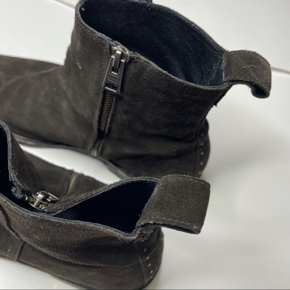 All Saints Suede Ankle Boots Chocolate Brown 46 - Picture 5 of 12
